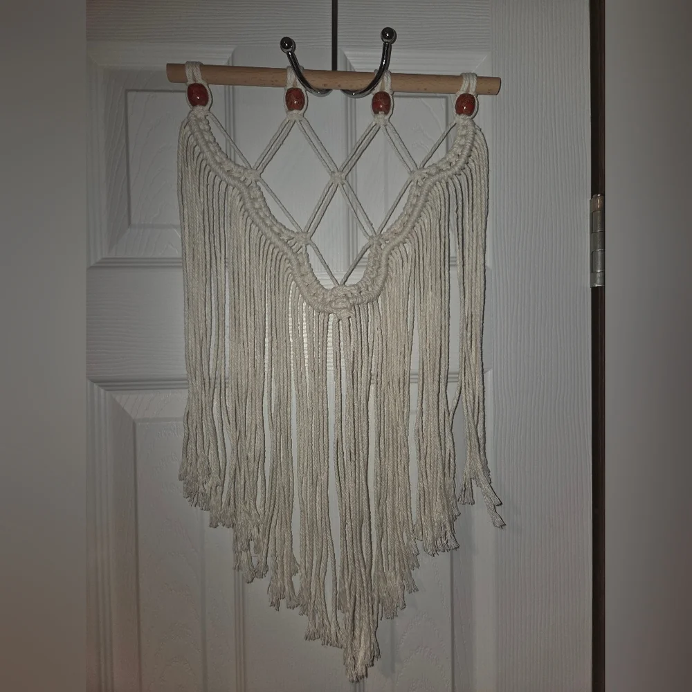 Handcrafted Cream Macramé Wall Hanging